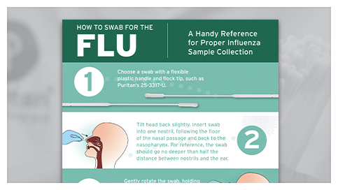 how to swab for the flu graphic