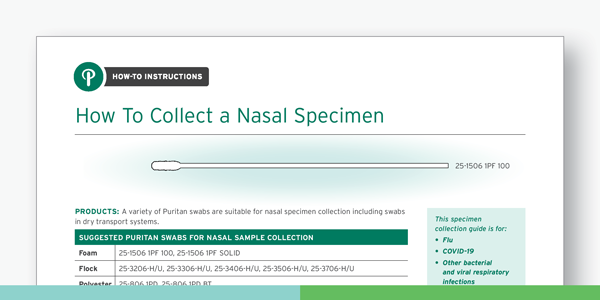 Collect Nasal Speciment