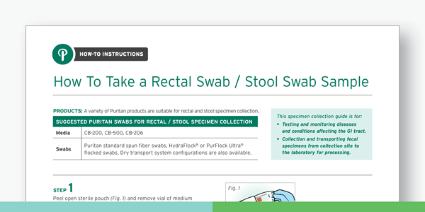 How to Take a Rectal Stool Swab Sample Resource Image
